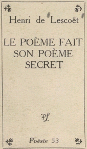 E-book, Le poème fait son poème secret, Seghers (réédition numérique FeniXX)