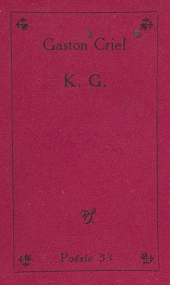 E-book, K. G., Seghers (réédition numérique FeniXX)