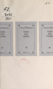 E-book, Vers sur verre, Seghers (réédition numérique FeniXX)