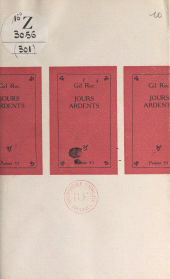E-book, Jours ardents, Seghers (réédition numérique FeniXX)