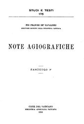 E-book, Note agiografiche : IX, Franchi de' Cavalieri, Pio., Biblioteca apostolica vaticana