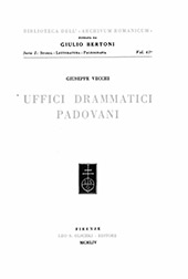 E-book, Uffici drammatici padovani, Vecchi, Giuseppe, L.S. Olschki