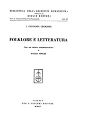 eBook, Folklore e letteratura, L.S. Olschki
