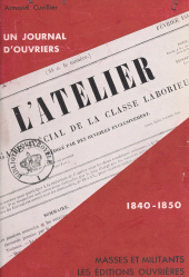 E-book, Un journal d'ouvriers : l'atelier, 1840-1850, Éditions de l'Atelier (réédition numérique FeniXX)