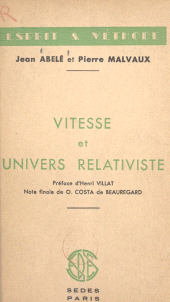 E-book, Vitesse et univers relativiste, Sedes (réédition numérique FeniXX)
