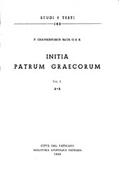 E-book, Initia Patrum graecorum : vol. I : A-L ; vol. II : M-O, Baur, Chrysostomus, Biblioteca apostolica vaticana