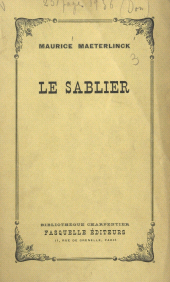 E-book, Le sablier, Grasset (réédition numérique FeniXX)