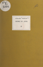 eBook, Ordre du jour, Seghers (réédition numérique FeniXX)