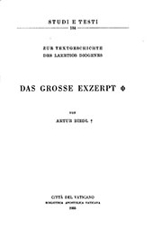 eBook, Zur Textgeschichte des Laertios Diogenes : das Grosse Exzerpt, Biblioteca apostolica vaticana