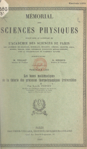 E-book, Les bases mathématiques de la théorie des processus thermodynamiques irréversibles, Dunod (réédition numérique FeniXX)