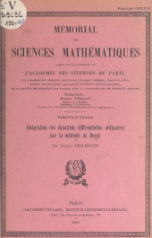 E-book, Intégration des équations différentielles ordinaires par la méthode de Drach, Dunod (réédition numérique FeniXX)