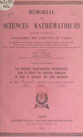 E-book, Les méthodes d'approximation variationnelles dans la théorie des collisions atomiques et dans la physique des piles nucléaires, Dunod (réédition numérique FeniXX)