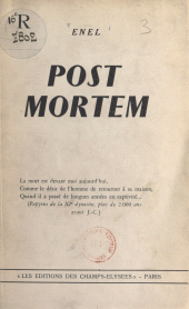 E-book, Post mortem, Éditions Du Masque (réédition numérique FeniXX)