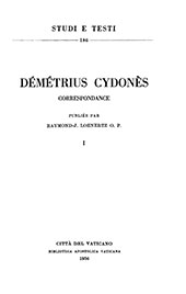 E-book, Démétrius Cydonès : correspondance : vol. I, Loenertz, Raymond Joseph, Biblioteca apostolica vaticana