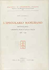 eBook, L'epistolario manuziano : inventario cronologico-analitico, 1483-1597, Leo S. Olschki editore
