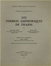 eBook, Les timbres amphoriques de Thasos, Bon, Anne Marie, École française d'Athènes