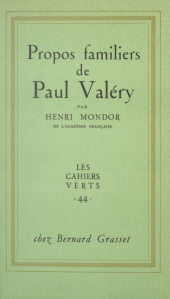 eBook, Propos familiers de Paul Valéry, Grasset (réédition numérique FeniXX)