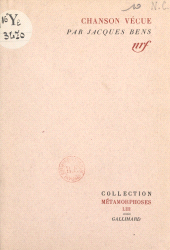 E-book, Chanson vécue, Gallimard (réédition numérique FeniXX)