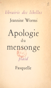 eBook, Apologie du mensonge, Grasset (réédition numérique FeniXX)