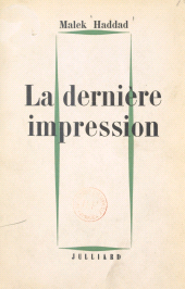 E-book, La dernière impression, Julliard (réédition numérique FeniXX)