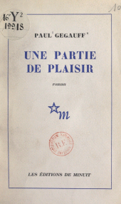 eBook, Une partie de plaisir, Les Éditions de Minuit (réédition numérique FeniXX)