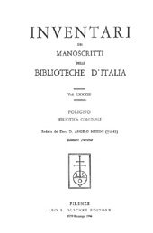 E-book, Inventari dei manoscritti delle biblioteche d'Italia : vol. LXXXIII : Foligno : Comunale, L.S. Olschki