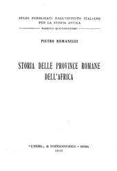 E-book, Storia delle province romane dell'Africa, "L'Erma" di Bretschneider