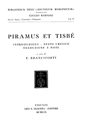 E-book, Piramo e Tisbé, L.S. Olschki