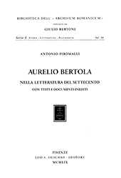 E-book, Aurelio Bertola nella letteratura del Settecento : con testi e documenti inediti, Piromalli, Antonio, L.S. Olschki