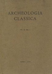 Issue, Archeologia classica : rivista del dipartimento di scienze storiche archeologiche e antropologiche dell'antichità : XI, 2, 1959, "L'Erma" di Bretschneider