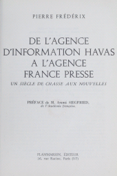 E-book, De l'agence d'information Havas à l'Agence France Presse : Un siècle de chasse aux nouvelles, Flammarion (réédition numérique FeniXX)