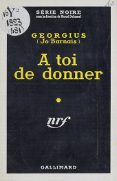 E-book, A toi de donner, Gallimard (réédition numérique FeniXX)