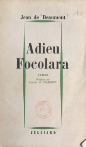 E-book, Adieu, Focolara, Julliard (réédition numérique FeniXX)