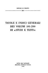 E-book, Tavole e indici generali dei volumi 101-200 di Studi e Testi, Biblioteca apostolica vaticana
