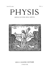 Issue, Physis : rivista internazionale di storia della scienza : II, 3, 1960, L.S. Olschki
