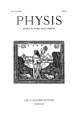 Fascicule, Physis : rivista internazionale di storia della scienza : II, 4, 1960, L.S. Olschki