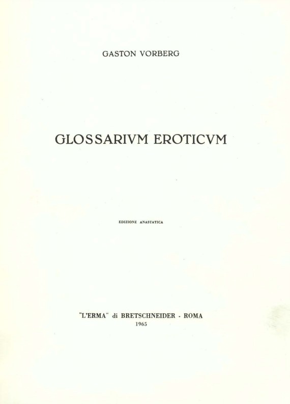 eBook, Glossarium eroticum, "L'Erma" di Bretschneider