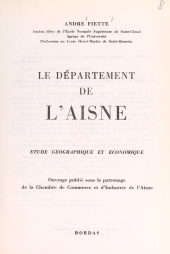 E-book, Le département de l'Aisne : Étude géographique et économique, Bordas (réédition numérique FeniXX)