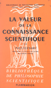 E-book, La valeur de la connaissance scientifique, Flammarion (réédition numérique FeniXX)