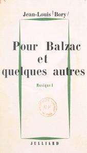 E-book, Musique... (1) : Pour Balzac et quelques autres, Julliard (réédition numérique FeniXX)
