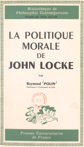 E-book, La politique morale de John Locke, Presses universitaires de France (réédition numérique FeniXX)
