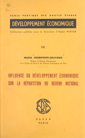 E-book, Influence du développement économique sur la répartition du revenu national, Sedes (réédition numérique FeniXX)
