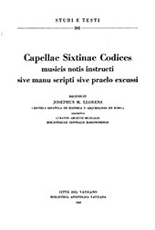 eBook, Capellae Sixtinae Codices musicis notis instructi sive manu scripti sive praelo excussi, Biblioteca apostolica vaticana