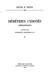 E-book, Démétrius Cydonès : correspondance : vol. II, Loenertz, Raymond Joseph, Biblioteca apostolica vaticana