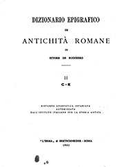 eBook, Dizionario Epigrafico di Antichità Romane  : vol. II. C-E. : Parte 1 : C- Consul, De Ruggiero, Ettore, "L'Erma" di Bretschneider