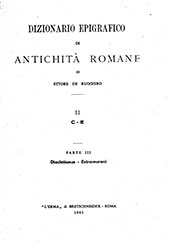 E-book, Dizionario Epigrafico di Antichità Romane  : vol. II. C-E. : Parte 3 : Diocletianus - Extramurani, "L'Erma" di Bretschneider