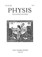 Fascículo, Physis : rivista internazionale di storia della scienza : III, 1, 1961, L.S. Olschki