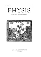 Fascicolo, Physis : rivista internazionale di storia della scienza : III, 2, 1961, L.S. Olschki