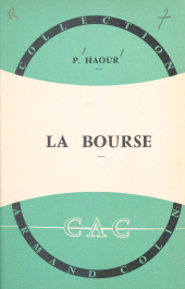 eBook, La Bourse, Armand Colin (réédition numérique FeniXX)