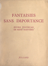 eBook, Fantaisies sans importance : oeuvre posthume, Julliard (réédition numérique FeniXX)